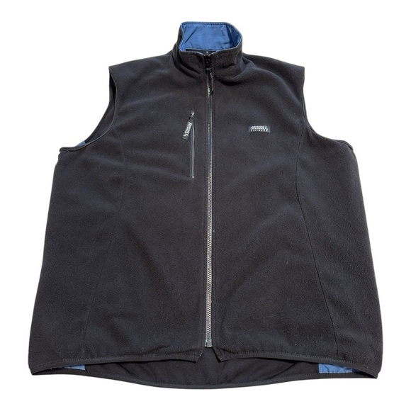 Running Room Vest Zip Up Fleece Reversible Blue Black - Size XL - Picture 3 of 12